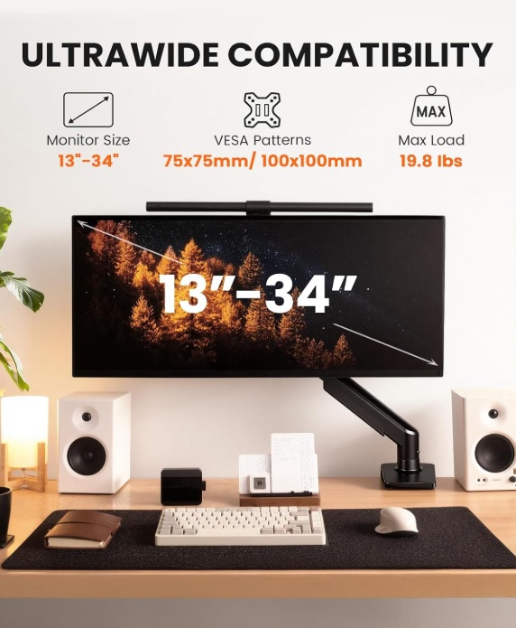 ARM MONITOR SINGLE DESK MOUNT - Image 3
