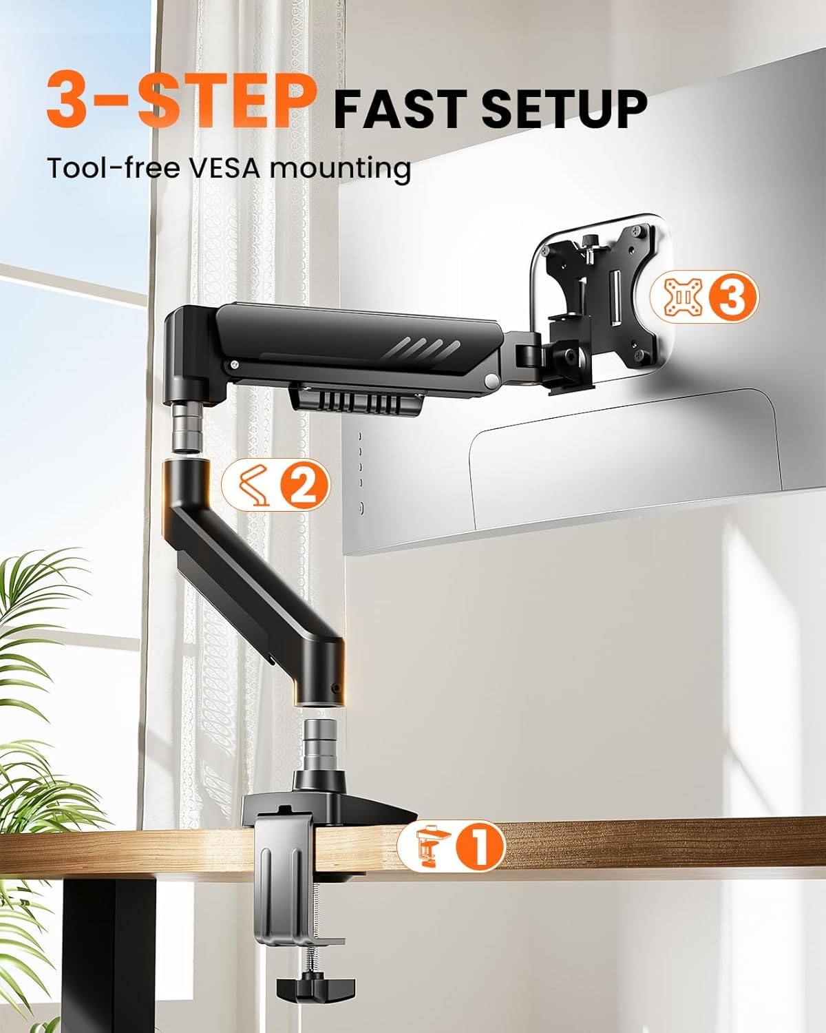 ARM MONITOR SINGLE DESK MOUNT - Image 2